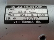 VACUTRONICS DP-120V OIL-LESS VACUUM PUMP (3)