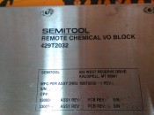 SEMITOOL 429T2032 REMOTE CHEMICAL I/O BLOCK (3)
