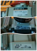 SMC VHS40-04 W/AF40-04 W/AR40-04 Pressure Gauge (3)