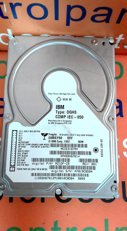IBM COMP IEC-950 SCSI 80PIN 18.2GB Hard Drive - PLC DCS