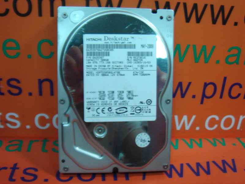 HITACHI HDP725050GLAT80 IDE 500GB Hard Disk Drive - 裕益科技自動化設備可程式編碼器PLC ...