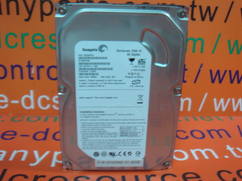 Seagate ST380215A 80GB IDE Hard Disk Drive - 裕益科技自動化設備可程式編碼器PLC分散式控制系統DCS