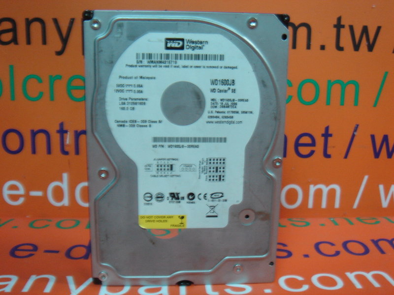 Western Digital WD1600JB-00REA0 160GB Hard Disk Drive - PLC DCS SERVO ...