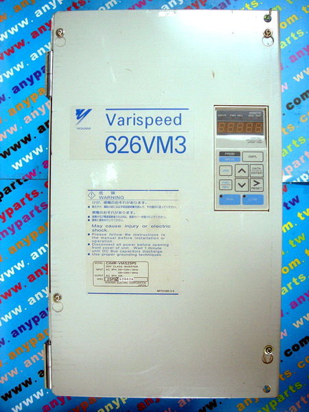 YASKAWA PLC Varispeed 626VM3 CIMR-VMS25P5 200V CLASS INVERTER - PLC DCS  SERVO Control MOTOR POWER SUPPLY IPC ROBOT