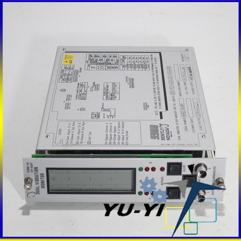 BENTLY NEVADA 3300/16 XY GAP DUAL VIBRATION MONITOR 3300/1603010001