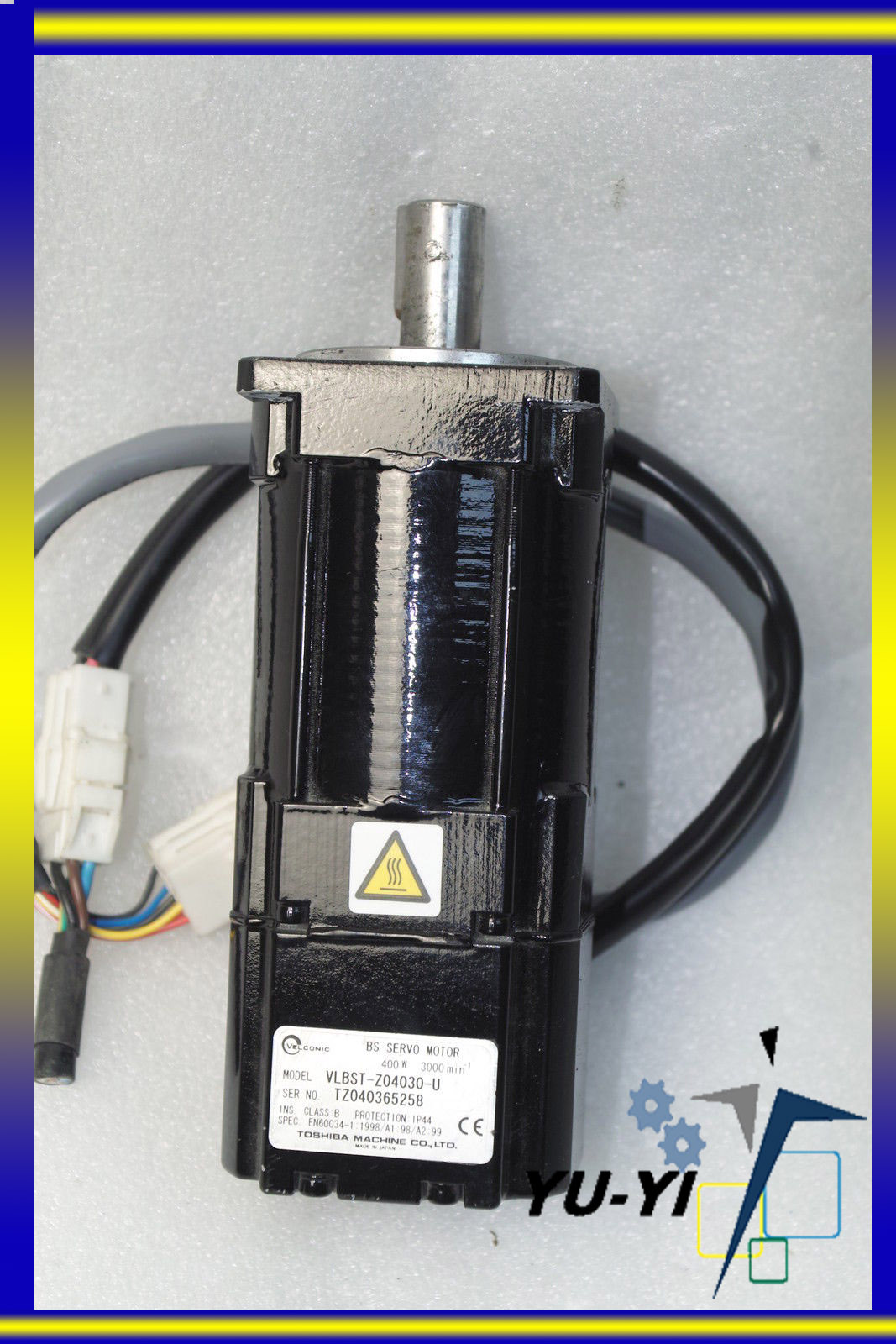 TOSHIBA MACHINE VELCONIC BS SERVO MOTOR 400W 3000 RPM VLBST-Z04030 