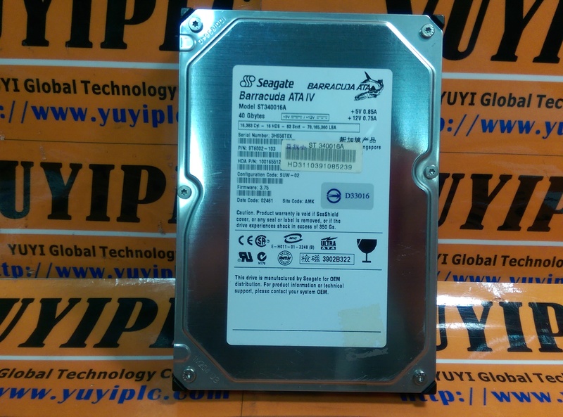 SEAGATE ST340016A 40GB HARD DRIVE - 裕益科技自動化設備可程式編碼器PLC分散式控制系統DCS