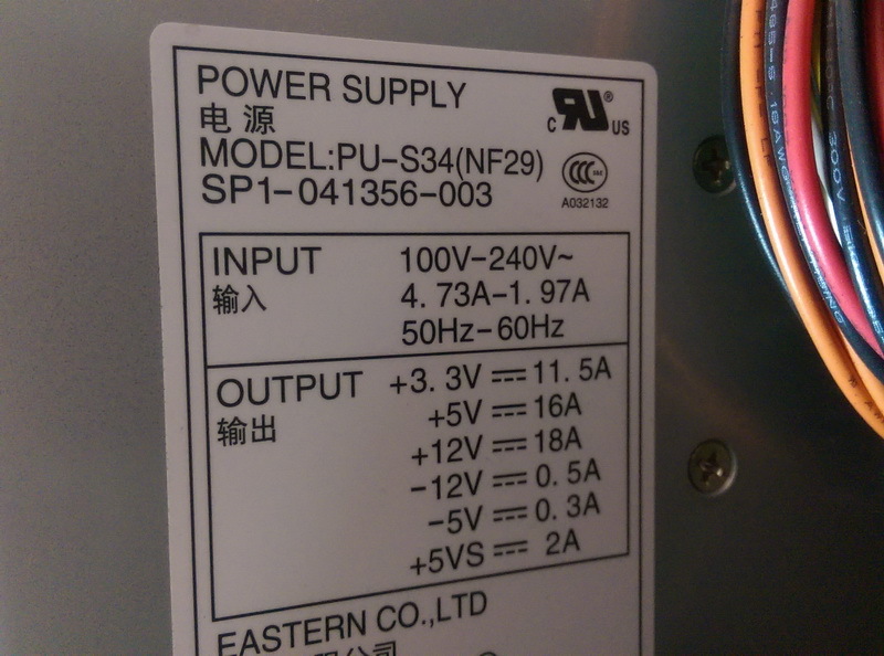 EASTERN PU-S34(NF29) POWER SUPPLY - PLC DCS SERVO Control MOTOR POWER ...