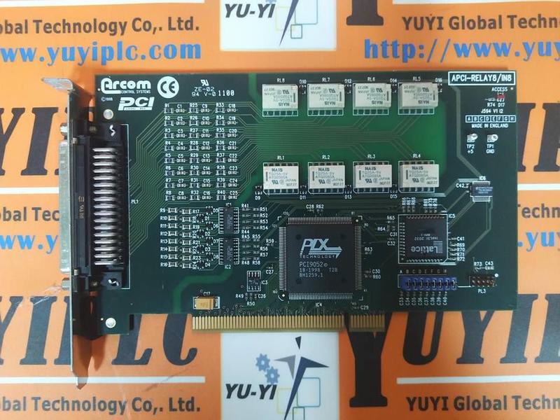 ARCOM CONTROL SYSTEMS APCI-RELAY8/IN8 PCI-BUS I/O CARD - PLC DCS SERVO ...