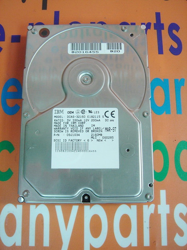 IBM Hard Drive DCAS-32160 / 09J1034 2.1GB / 5400RPM / 50PIN - PLC